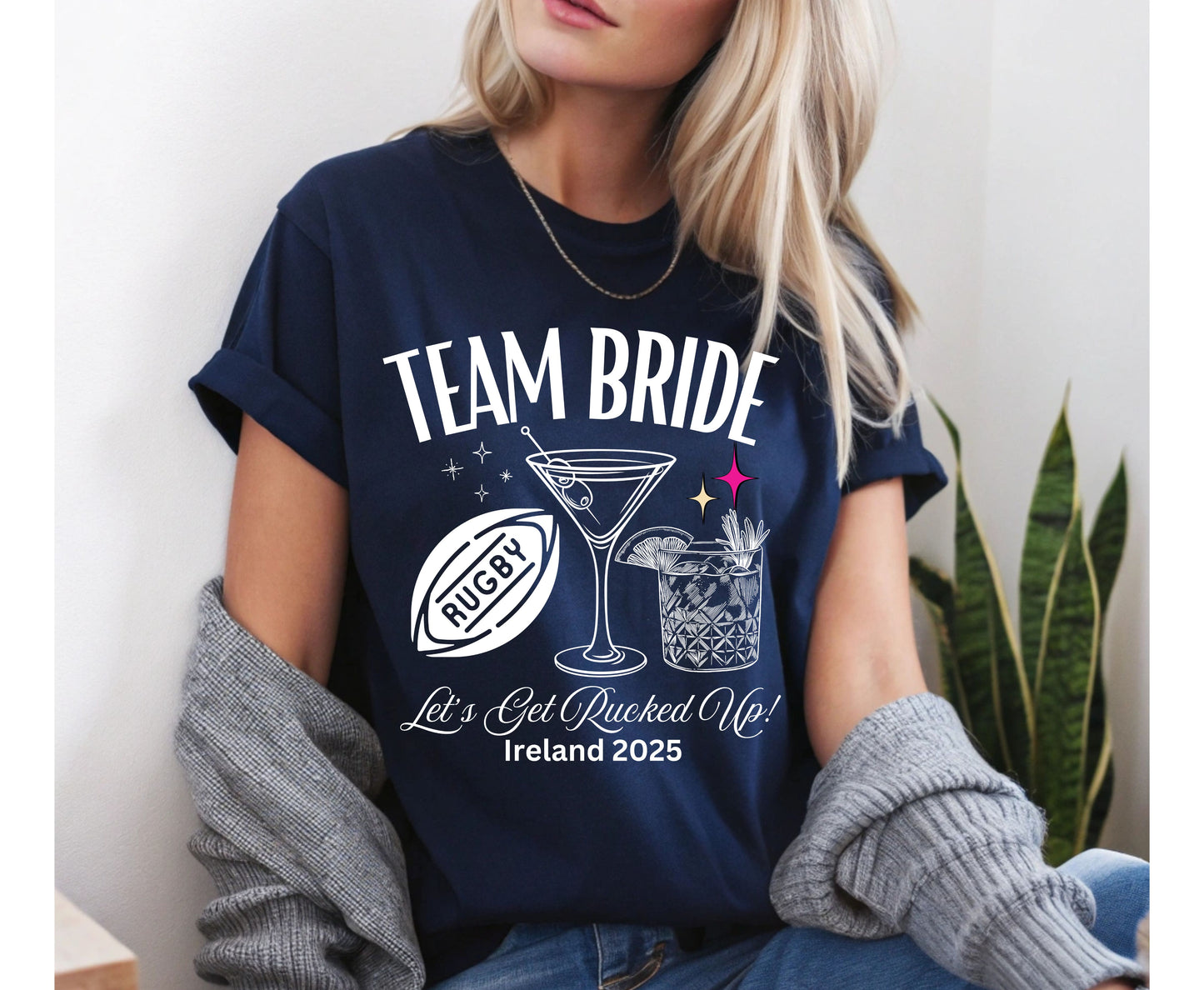 Custom Rugby game day Unisex Bachelorette Sweatshirt Hen Party Shirts