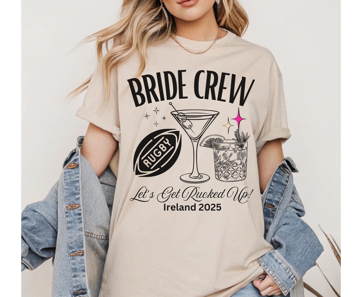 Custom Rugby game day Unisex Bachelorette Sweatshirt Hen Party Shirts