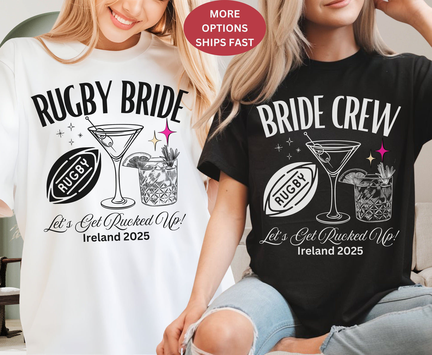Custom Rugby game day Unisex Bachelorette Sweatshirt Hen Party Shirts