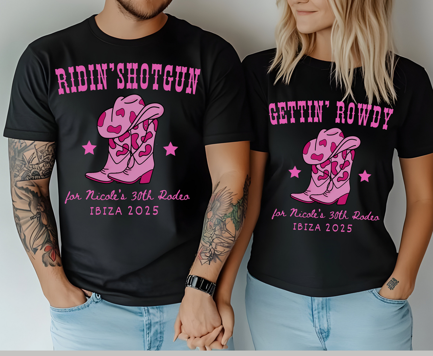 Hen Do Western Junggesellinnenabschied Shirt - Last Rodeo Cowgirl Brautpullover