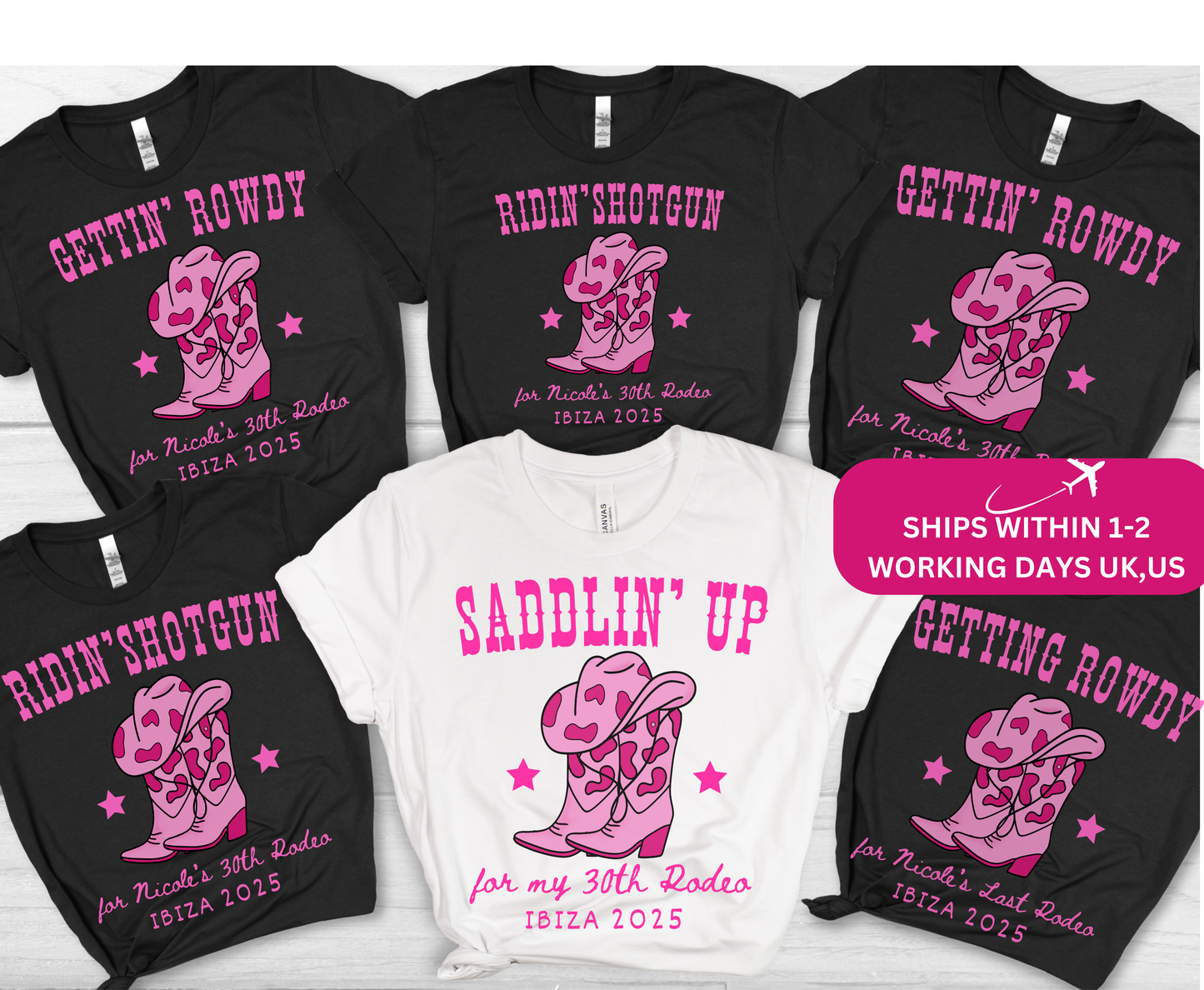 Hen Do Western Junggesellinnenabschied Shirt - Last Rodeo Cowgirl Brautpullover