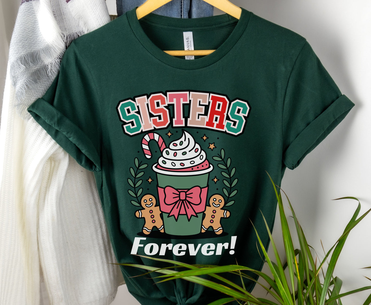 Sisters Forever Christmas Tee Jumper - Festive Gifts for Sisters