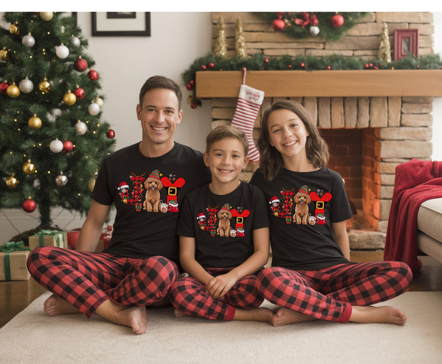 Poodle Dog Breed Christmas Tee Jumper - Poodle Dog mom dad Xmas Unisex Shirts