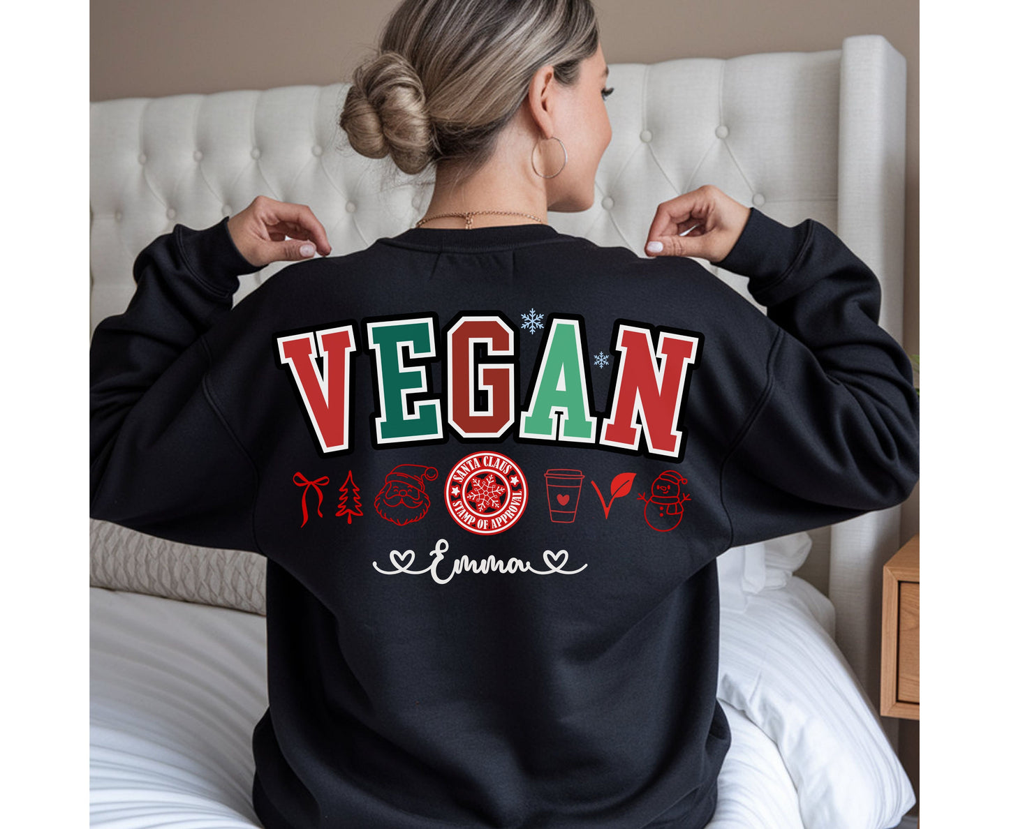 VSCO Vegan Christmas Shirts - Unisex Xmas Vegan Tee Sweatshirt for Men Women