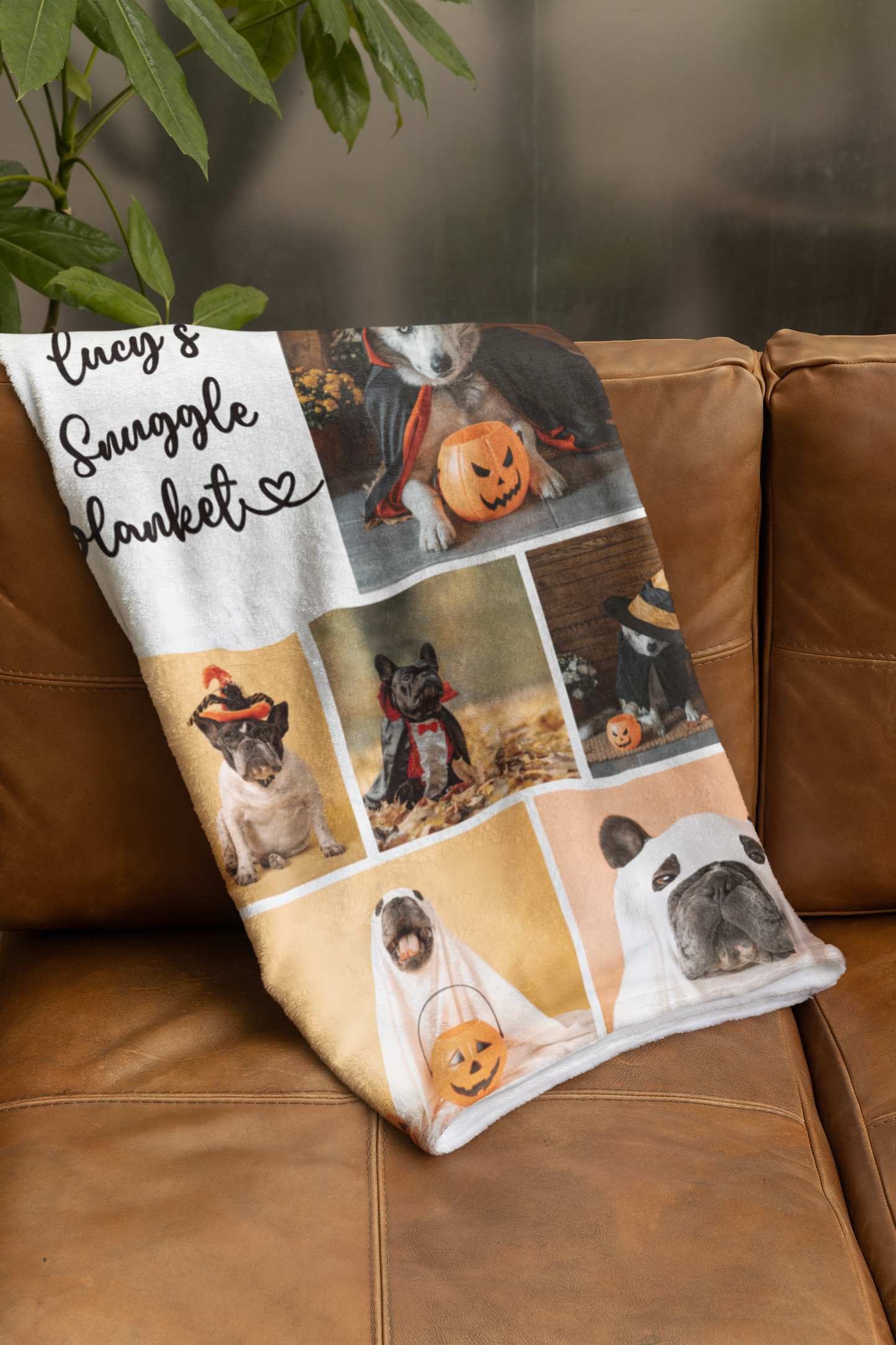 Halloween Gift Ideas for Her Add Dog Photo Personalized Blanket